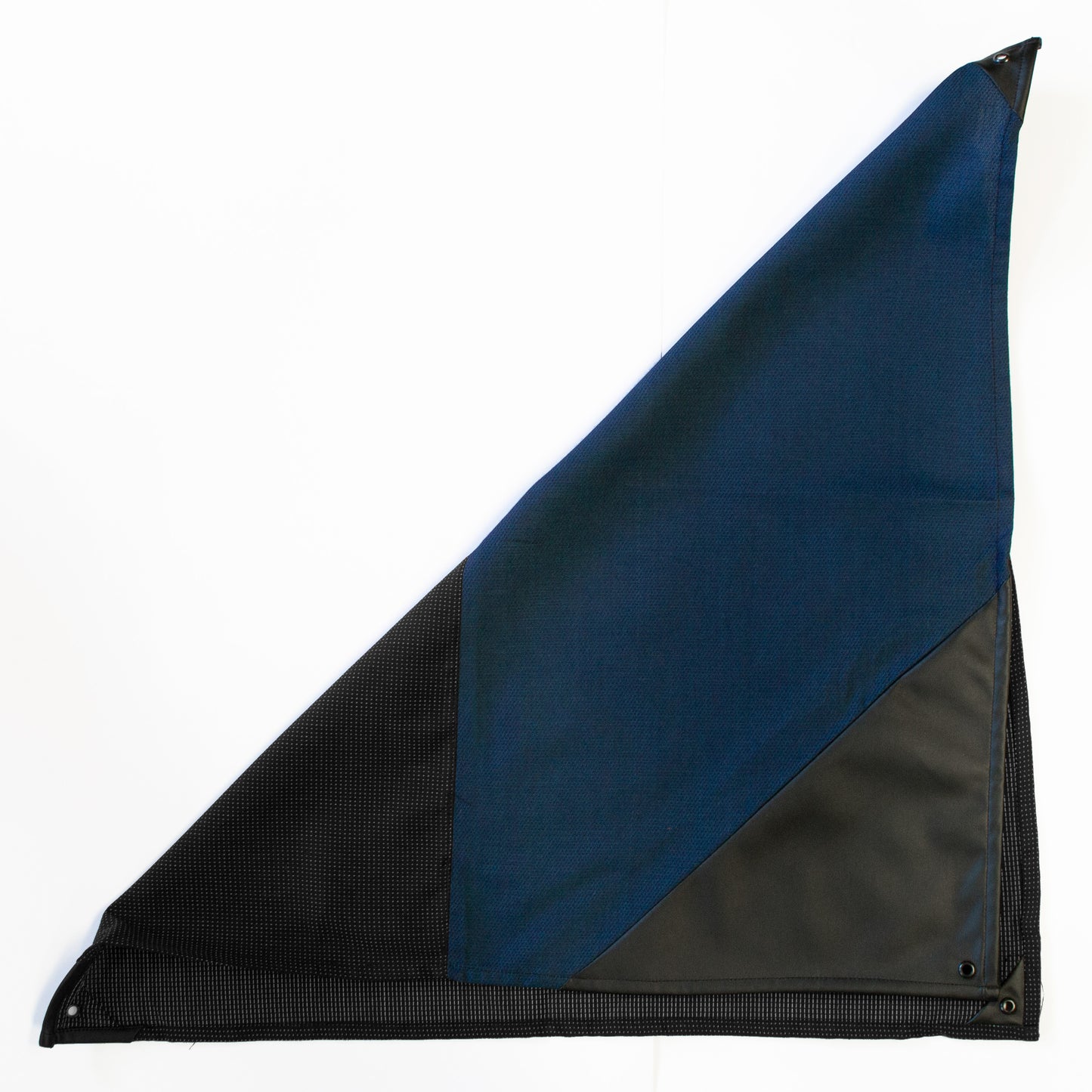 Pañuelo Azul Tornasol combinado con Negro a Rayas Blancas