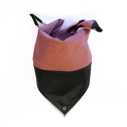 Pañuelo Rojo a Rayas combinado con Blanco a Puntos Rojos