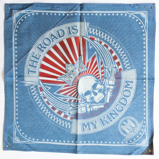 Pañuelo Mezclilla Azul The Road is my Kingdom