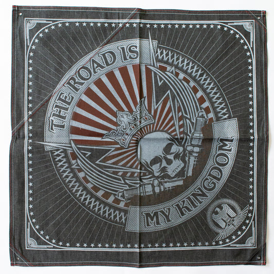 Pañuelo Mezclilla Negra The Road is my Kingdom